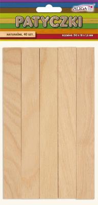 Opakowanie Patyczki bezbarwne 150x18x1,6mm 40szt
