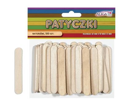 Opakowanie Patyczki bezbarwne 65x10x2mm 100szt