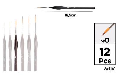 Pędzel ergonom malarski cienki liniowy 0# (12szt). Wydawca: Artix. SmakLiter.pl Opakowanie Pędzel ergonom malarski cienki liniowy 0# (12szt)