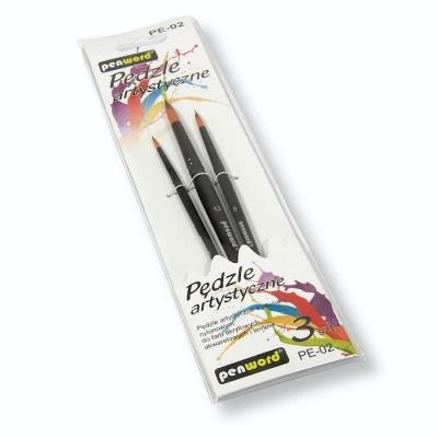 Pędzle artystyczne 3szt. Wydawca: PENWORD. SmakLiter.pl Opakowanie Pędzle artystyczne 3szt