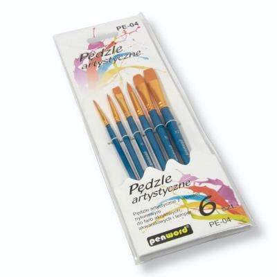 Pędzle artystyczne 6szt. Wydawca: PENWORD. SmakLiter.pl Opakowanie Pędzle artystyczne 6szt