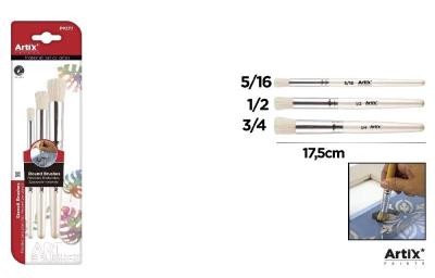 Pędzle do szablonów 3szt. Wydawca: Artix. SmakLiter.pl Opakowanie Pędzle do szablonów 3szt