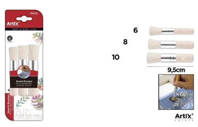 Pędzle do szablonów 3szt. Wydawca: Artix. SmakLiter.pl Opakowanie Pędzle do szablonów 3szt