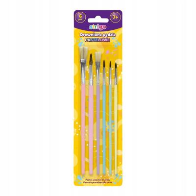 Opakowanie Pędzle drewniane 6 sztuk STRIGO