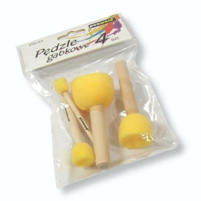 Pędzle gąbkowe 4szt. Wydawca: PENWORD. SmakLiter.pl Opakowanie Pędzle gąbkowe 4szt