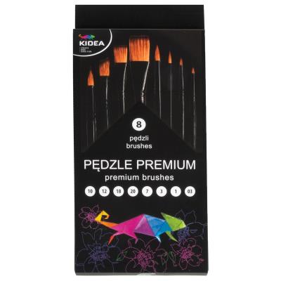 Pędzle premium 8szt KIDEA. Wydawca: Derform. SmakLiter.pl Opakowanie Pędzle premium 8szt KIDEA