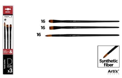 Pędzle syntetyczne 3szt. Wydawca: Artix. SmakLiter.pl Opakowanie Pędzle syntetyczne 3szt