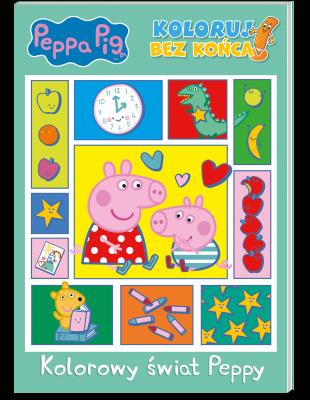 Okładka książki Peppa Pig. Koloruj bez końca! Kolorowy świat Peppy