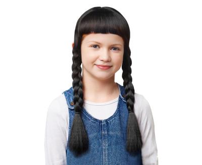 Opakowanie Peruka czarne warkocze z grzywką rozm. un