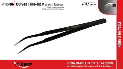 Opakowanie Pęseta zakrzywiona z cienkimi końcówkami 12,5cm