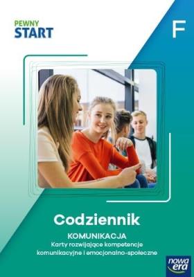 Pewny start. Poziom F. Codziennik. Komunikacja. Autor:   Praca zbiorowa. SmakLiter.pl Okładka książki Pewny start. Poziom F. Codziennik. Komunikacja