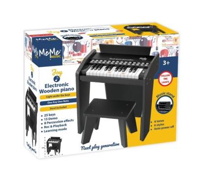 Pianino drewniane 25 klawiszy. Wydawca: MEME. SmakLiter.pl Opakowanie Pianino drewniane 25 klawiszy