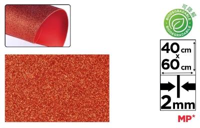 Opakowanie Pianka EVA dekoracyjna brokat 40x60cm czerwona