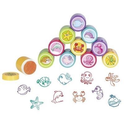 Opakowanie Pieczątki z tuszem zwierząt morskich mix