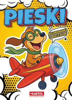 Okładka książki Pieski. Kolorowanka komiksowa z naklejkami