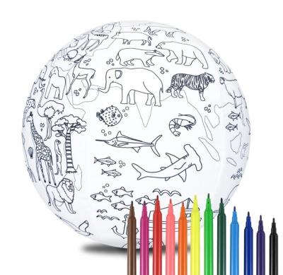 Opakowanie Piłka balonowa globus kontynenty do kolorowania 3
