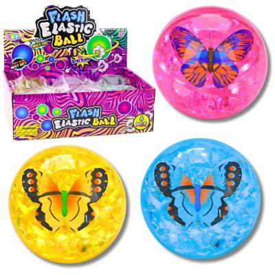 Opakowanie Piłka kauczukowa z konfetti i światłem Motyl MIX