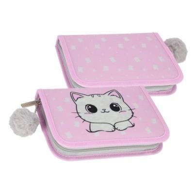 Opakowanie Piórnik 1zamek 2klapki z wyposażeniem Kitty