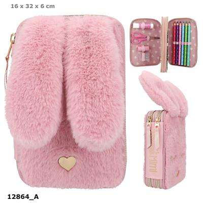 Opakowanie Piórnik 2-komorowy z wyposażeniem pluszowy z uszami Princess Mimi 12864A