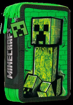 Piórnik dwukomorowy z wyposażeniem Minecraft MC00054. Wydawca: Kids Euroswan. SmakLiter.pl Opakowanie Piórnik dwukomorowy z wyposażeniem Minecraft MC00054