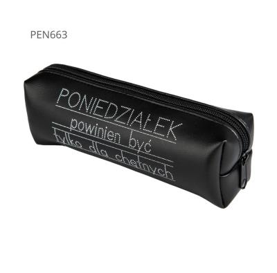 Opakowanie Piórnik jednokomorowy czarny - Poniedziałek powin