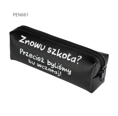 Opakowanie Piórnik jednokomorowy czarny - Znowu szkoła? ...