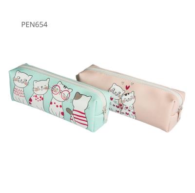 Opakowanie Piórnik jednokomorowy okrągły Kotki MIX