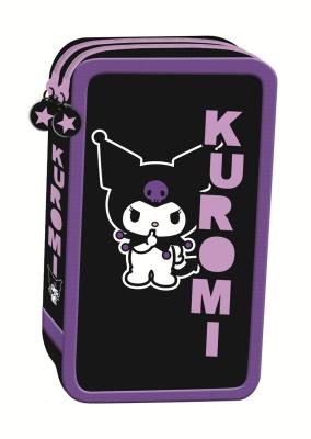 Opakowanie Piórnik podwójny z wyposażeniem Kuromi black