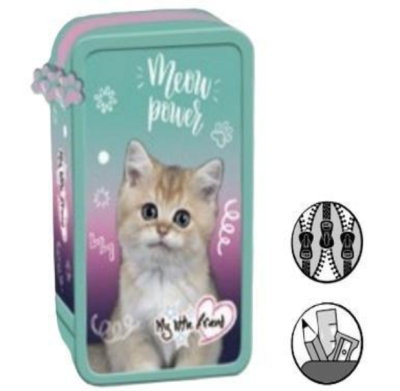 Piórnik potrójny z wyposażeniem Kitty Party. Wydawca: ST-MAJEWSKI. SmakLiter.pl Opakowanie Piórnik potrójny z wyposażeniem Kitty Party