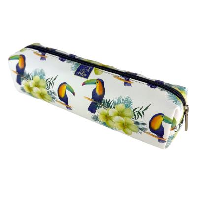 Piórnik szkolny młodzieżowy prostokąt kostka Egzotyczne Tukany. Wydawca: EV-Corp. SmakLiter.pl Opakowanie Piórnik szkolny młodzieżowy prostokąt kostka Egzotyczne Tukany