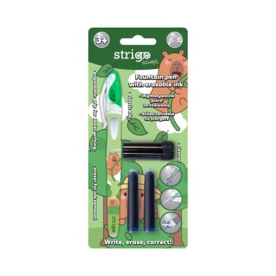 Opakowanie Pióro dla dzieci wymazywalne Kapibara zielone