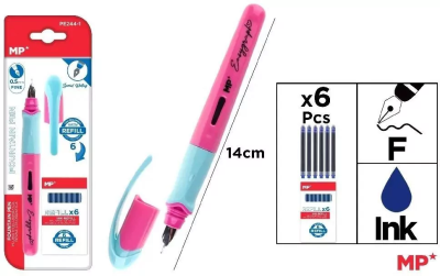 Opakowanie Pióro wieczne 0.5mm z wkładami różowe