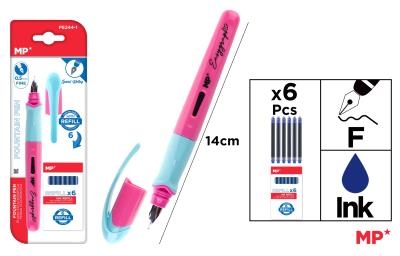 Pióro wieczne MP 0.5mm z wkładami. Wydawca: MP Main Paper. SmakLiter.pl Opakowanie Pióro wieczne MP 0.5mm z wkładami