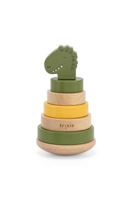 Piramida drewniana Dinozaur. Wydawca: Trixie Baby. SmakLiter.pl Opakowanie Piramida drewniana Dinozaur