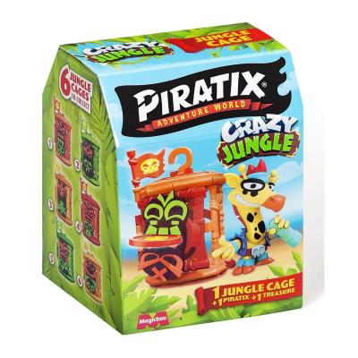 Opakowanie Piratix Crazy Jungle Klatka Kryjówka + Figurka 1szt.mix
