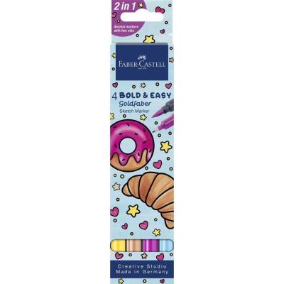 Opakowanie Pisak Goldfaber dwustronny 4 kolory