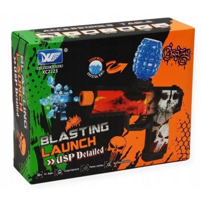 Pistolet na kulki żelowe z ładowarką. Wydawca: TOYS Paweł Wojda. SmakLiter.pl Opakowanie Pistolet na kulki żelowe z ładowarką