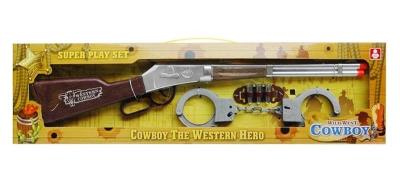 Pistolet strzelba z kajdankami. Wydawca: SWEDE. SmakLiter.pl Opakowanie Pistolet strzelba z kajdankami