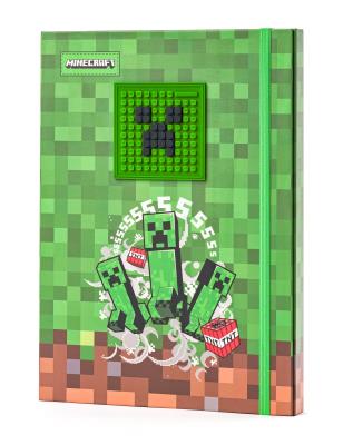 Opakowanie PIXIE CREW – kartonowa teczka A4 Minecraft (green/brown) + 30 pikseli PXN-18-35