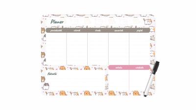 Planer magnetyczny 35x25 tygodniowy z nadrukiem kittens. Wydawca: biurfol. SmakLiter.pl Opakowanie Planer magnetyczny 35x25 tygodniowy z nadrukiem kittens