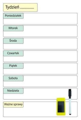Opakowanie Planer magnetyczny suchościeralny tygodniowy 30x20