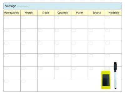 Opakowanie Planer magnetyczny suchościeralny tygodniowy 30x40
