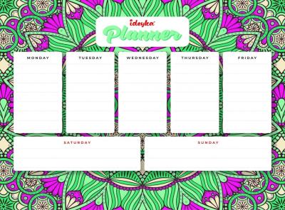 Opakowanie Planner magnetyczny z mozaiką diamentową Mandala