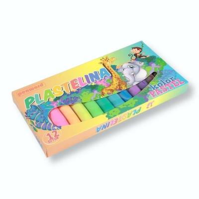 Plastelina 12 kolorów pastel. Wydawca: PENWORD. SmakLiter.pl Opakowanie Plastelina 12 kolorów pastel