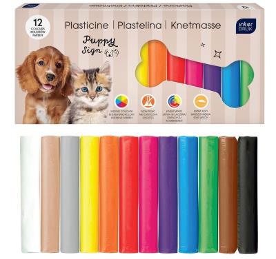 Opakowanie Plastelina 12 kolorów Puppy Sign