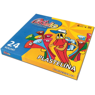 Plastelina 24 kolory. Wydawca: Alfa Pastello. SmakLiter.pl Opakowanie Plastelina 24 kolory