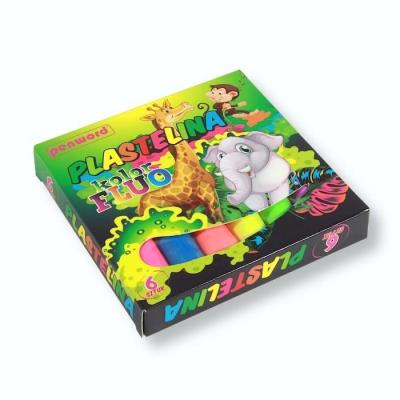 Plastelina 6 kolorów fluo. Wydawca: PENWORD. SmakLiter.pl Opakowanie Plastelina 6 kolorów fluo