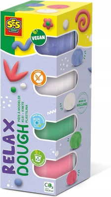 Plastelina Relax 4x90g. Wydawca: SES. SmakLiter.pl Opakowanie Plastelina Relax 4x90g