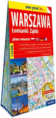 Okładka książki Plastic map Warszawa, Łomianki, Ząbki mapa