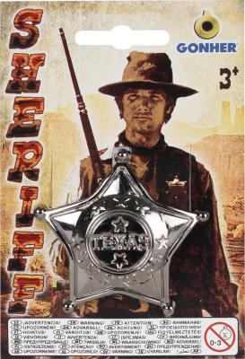 Plastikowa odznaka szeryfa. Wydawca: Gonher. SmakLiter.pl Opakowanie Plastikowa odznaka szeryfa